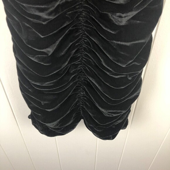 Anthropologie Hutch Womens Ruched Puff-Sleeved Mini Dress Size 4 - Picture 13 of 16